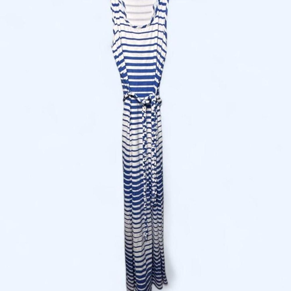 Unbranded Women's Blue and White Summer-dresses